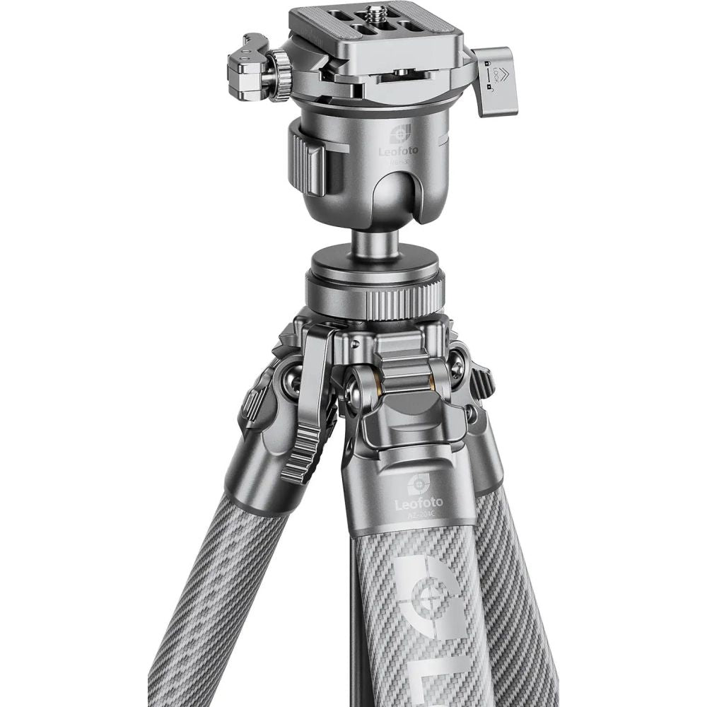 Leofoto AZ-204C+MBH-30 Ultrakompaktes Stativ der Azure-Serie, komplett silber