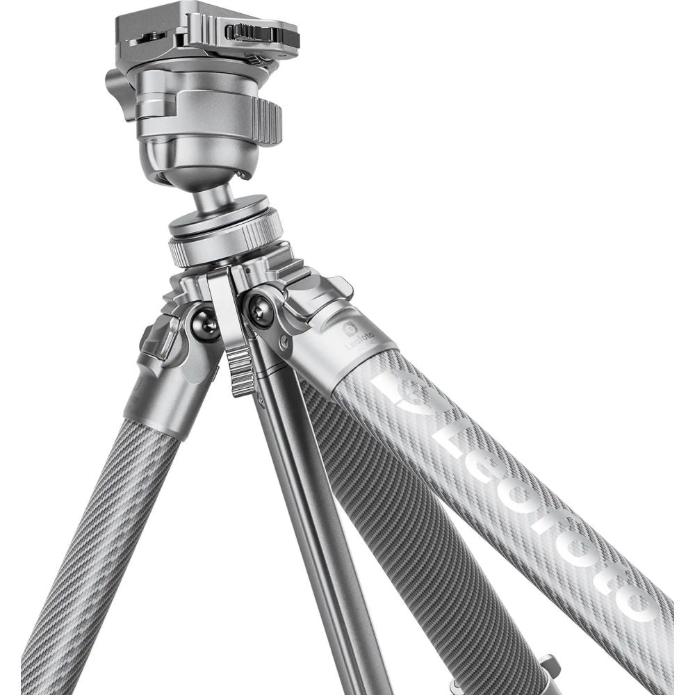 Leofoto AZ-204C+MBH-30 Ultrakompaktes Stativ der Azure-Serie, komplett silber