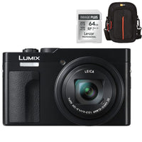 Panasonic Lumix DC-TZ99 Noir + Lexar 64GB SDXC + Étui Logic DCB-313