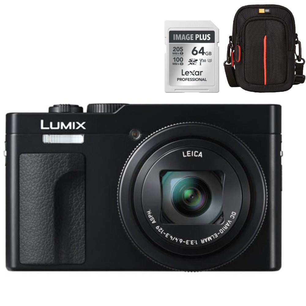 Panasonic Lumix DC-TZ99 Noir + Lexar 64GB SDXC + Étui Logic DCB-313