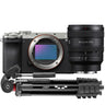 Sony A7C II silver + 24-50mm f/2.8 + Joby Compact Advanced Tripod