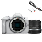Canon EOS R50 weiß + RF-S 18-45mm + Peak Design Cuff