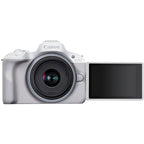 Canon EOS R50 weiß + RF-S 18-45mm + Peak Design Cuff