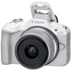 Canon EOS R50 weiß + RF-S 18-45mm + Peak Design Cuff