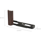 SmallRig 5942 L-förmige Montageplatte mit Holzgriff für Panasonic LUMIX L10, schwarz