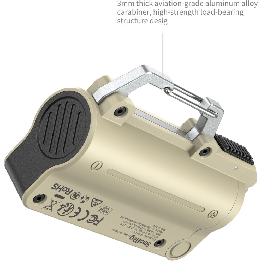 SmallRig 6088 Ladegerät-Set inkl. 1x 5000mAh 21700 Akku, Sandbraun
