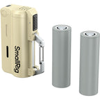 SmallRig 6089 Kit chargeur avec 2 Batteries 21700 de 5000 mAh, marron sable
