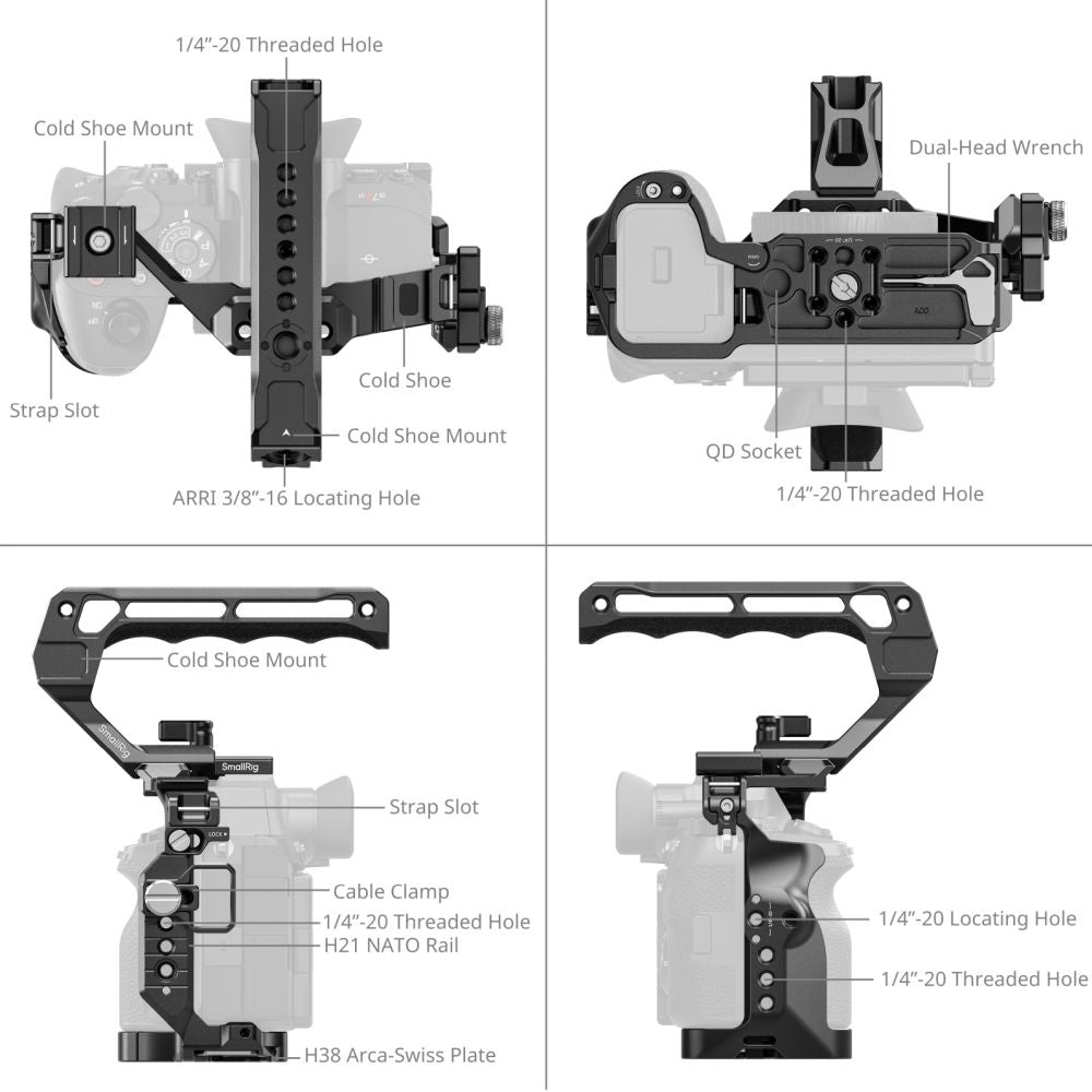 SmallRig 6704 Kit de cage avancée pour Sony Alpha 7R VI