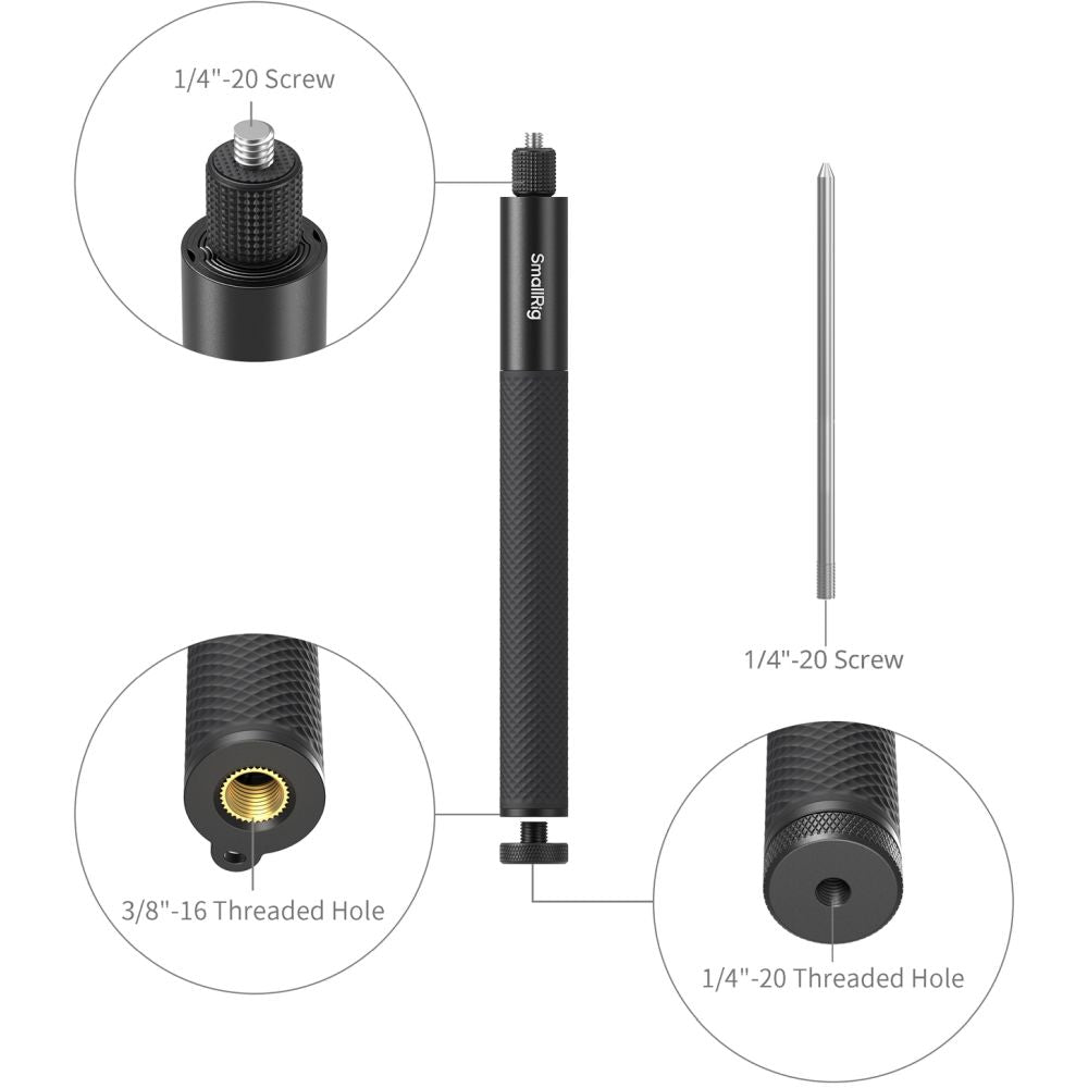SmallRig 6319 Selfie stick Support for Action Cameras (120cm / 47in)