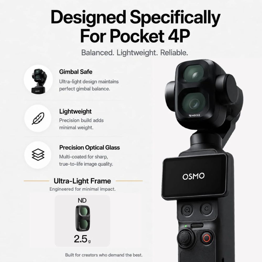 Freewell Osmo Pocket 4P ND1000 Filter - Weiß