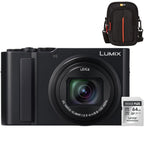 Panasonic Lumix DC-TZ300 - Noir + Lexar 64GB SDXC + Case Logic DCB-313