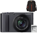 Panasonic Lumix DC-TZ300 - Argent foncé + Lexar 64GB SDXC + Case Logic DCB-313