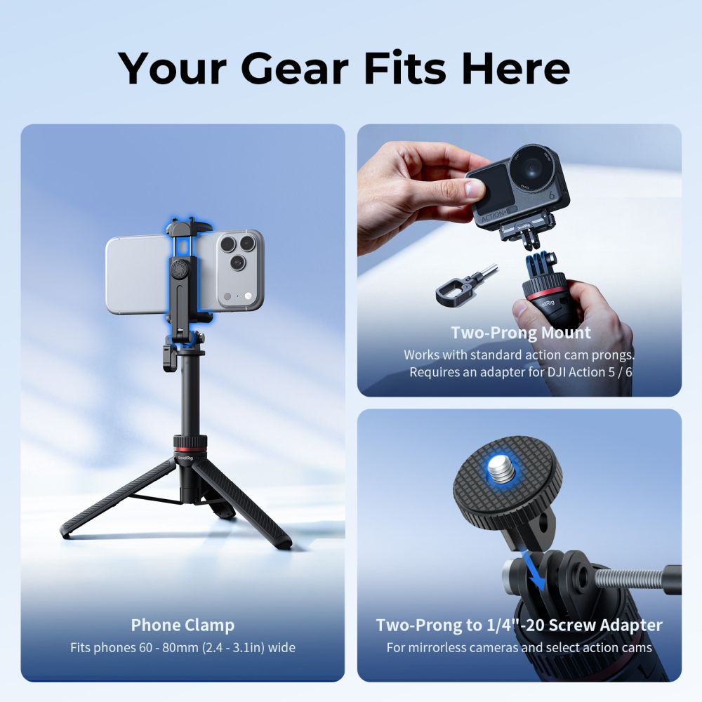 SmallRig 6479 VT-17 3-in-1 Multifunktions-Reisestativ