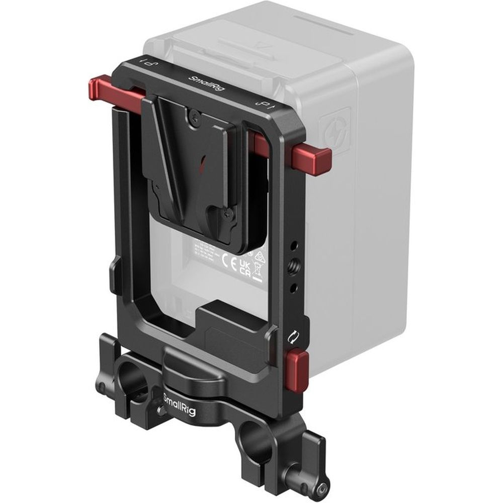 SmallRig 6273 Plaque de Batterie Rotative V-Mount avec Double Verrouillage en V et Pince pour Double Tige de 15mm