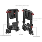 SmallRig 6273 Plaque de Batterie Rotative V-Mount avec Double Verrouillage en V et Pince pour Double Tige de 15mm