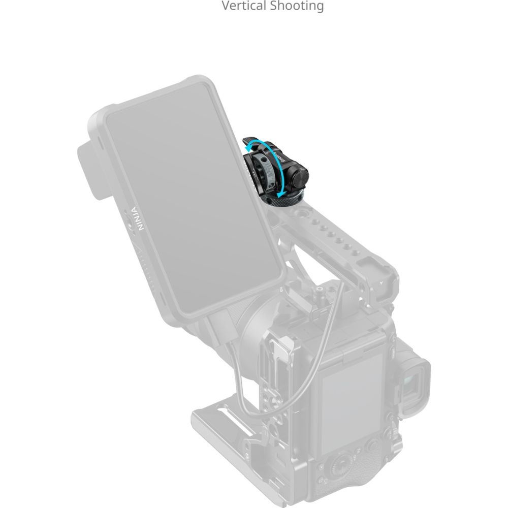 SmallRig 6313 Support de moniteur pour prises de vue horizontales et verticales avec griffe porte-accessoires