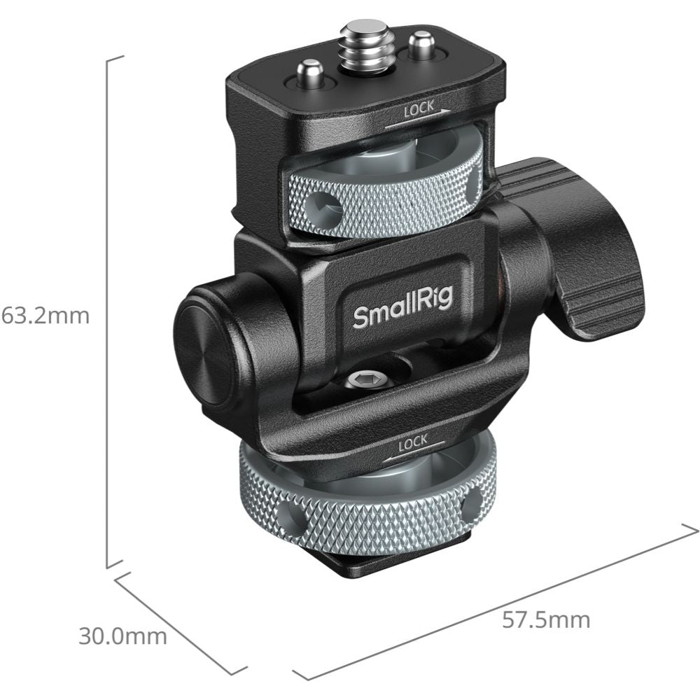 SmallRig 6313 Support de moniteur pour prises de vue horizontales et verticales avec griffe porte-accessoires