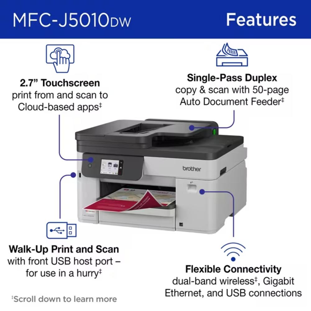 Brother MFC-J5010DW Imprimante jet d’encre couleur tout-en-un