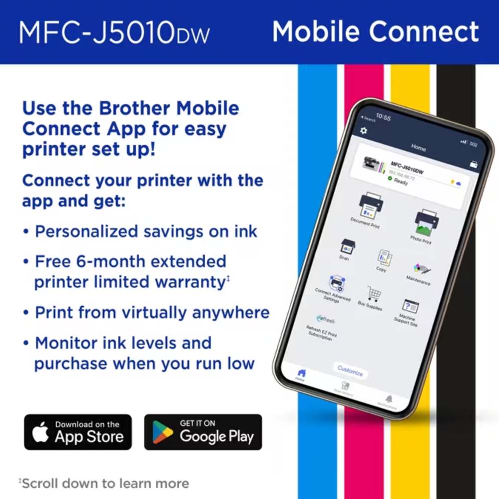 Brother MFC-J5010DW Imprimante jet d’encre couleur tout-en-un