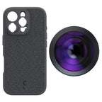 ShiftCam iPhone 16 Pro Étui Gris Foncé Fabric + LensUltra 200° Fisheye