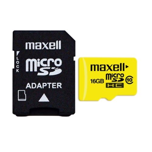 MAXL MicroSD 16GB memorycard Class10 + SD adapter