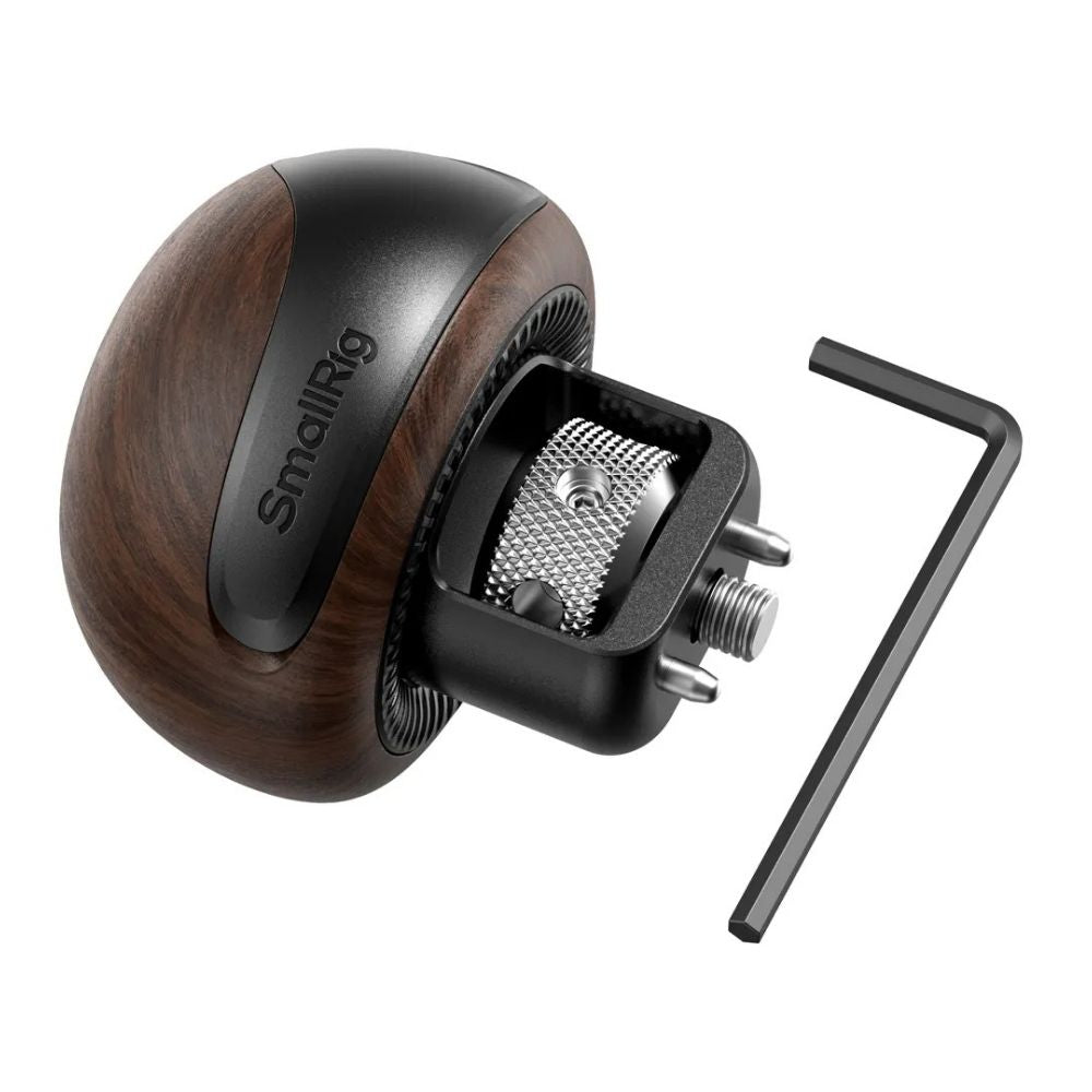 SmallRig 5926 Mini Poignée Latérale en Bois avec 1/4''-20 Locating Vis
