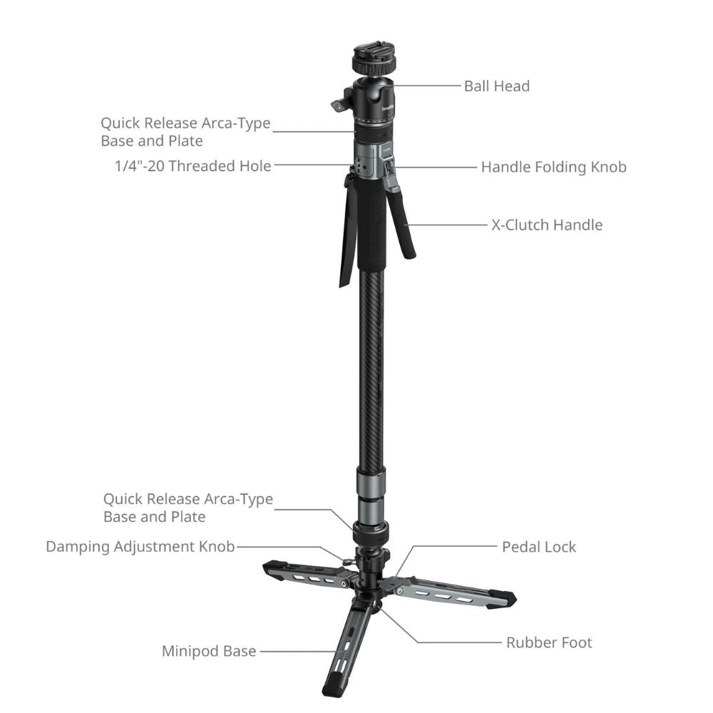 SmallRig 6285 Potato Jet TRIBEX PRO Monopode - Photography Version