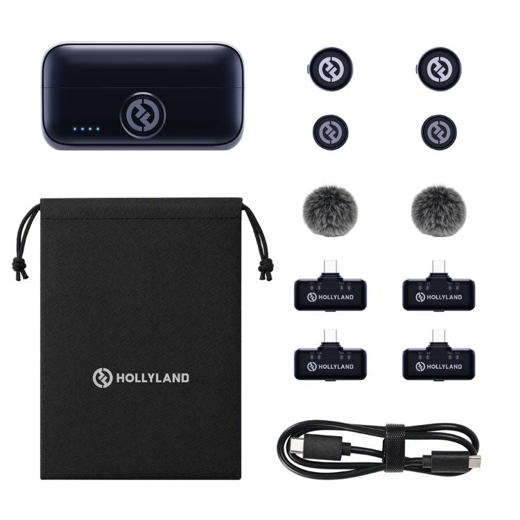 Hollyland LARK M3 Combo 2TX + 4RX USB-C, Gris Sidéral
