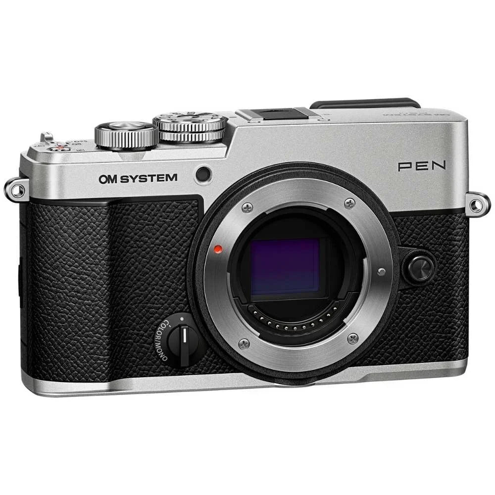 OM SYSTEM PEN zilver + 14-42mm III