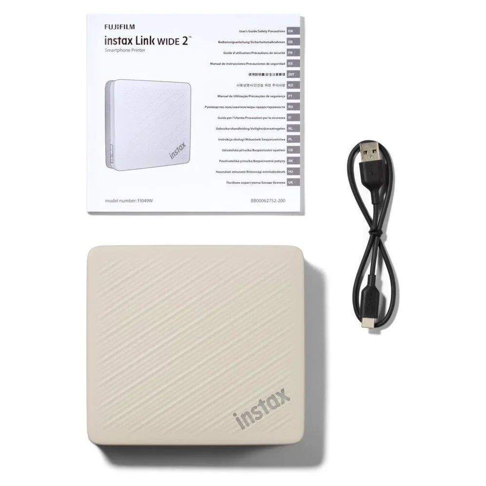 Fujifilm INSTAX Link WIDE 2 Duo Draagbare Instant Fotoprinter - Beige