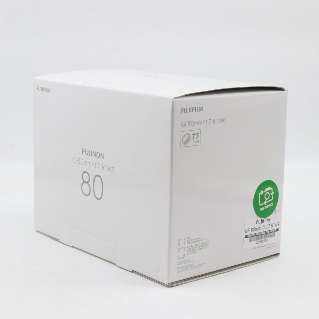 Fujifilm GF 80mm f/1.7 R WR used