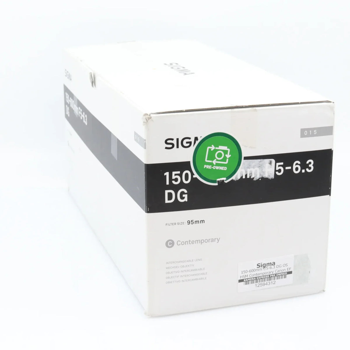 Sigma 150-600mm f/5-6.3 DG OS HSM Contemporary Canon EF used