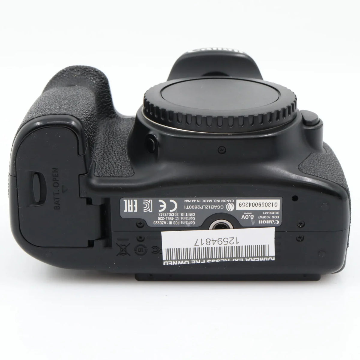 Canon EOS 70D body used