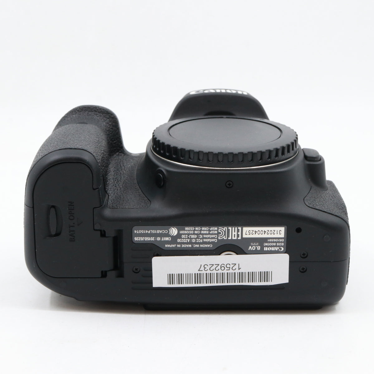 Canon EOS 80D body used