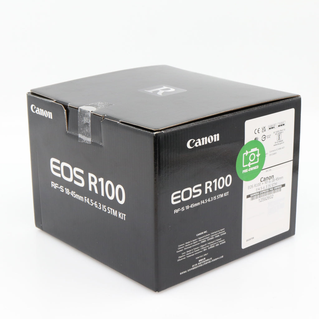 Canon EOS R100 + RF-S 18-45mm f/4.5-6.3 IS STM occasion