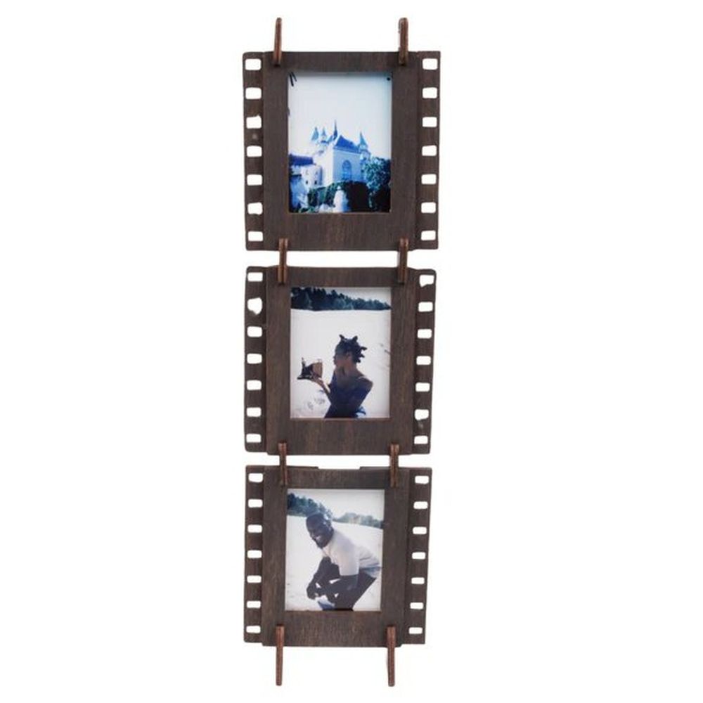 JollyLook 3 "Mini"-Fotorahmen, braun gefärbt