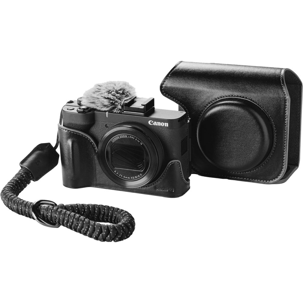 SmallRig 5386 Ledertaschen-Set für Canon PowerShot V1, schwarz