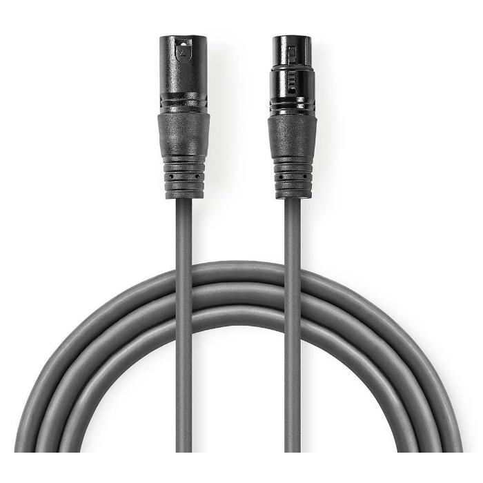 Nedis XLR 3-poliges Stecker-Buchse-Kabel 5 m