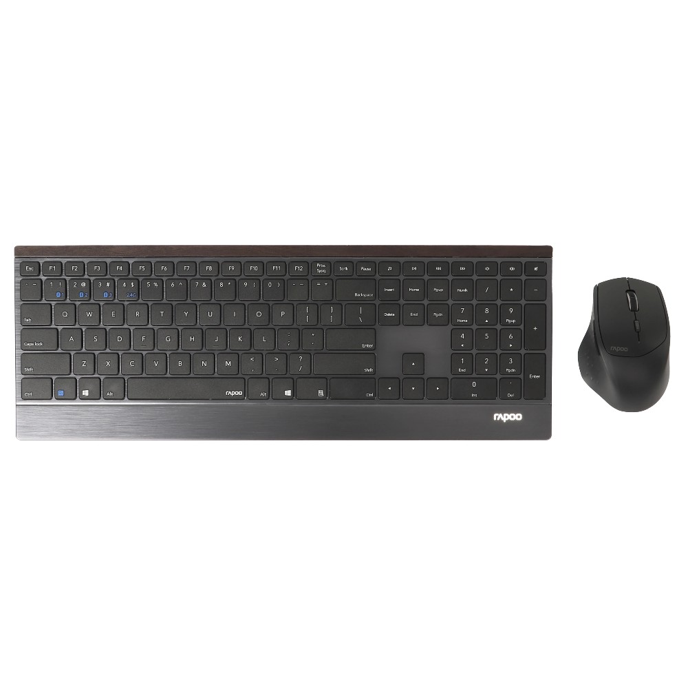 Rapoo 9500M Multimode Wireless Ultra-slim Combo Set Schwarz