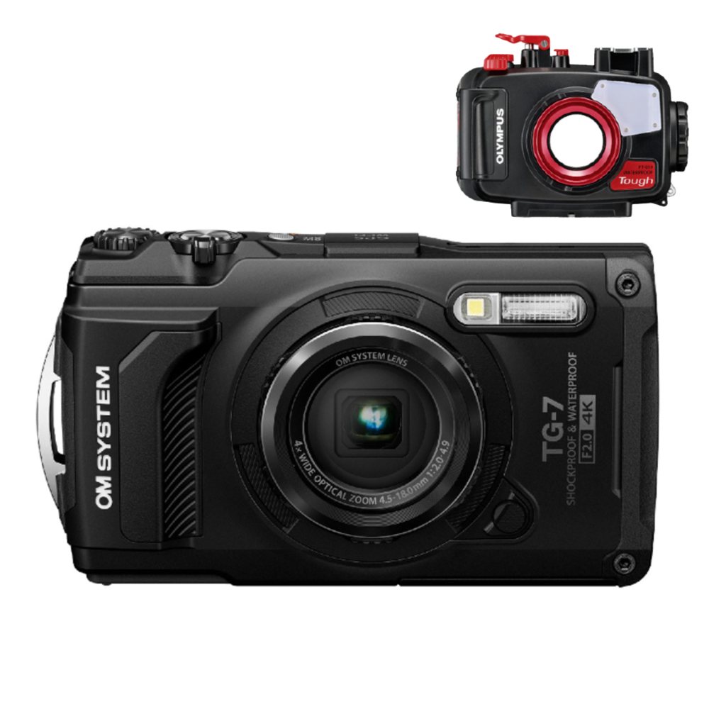 OM SYSTEM Tough TG-7 schwarz Tauchkit