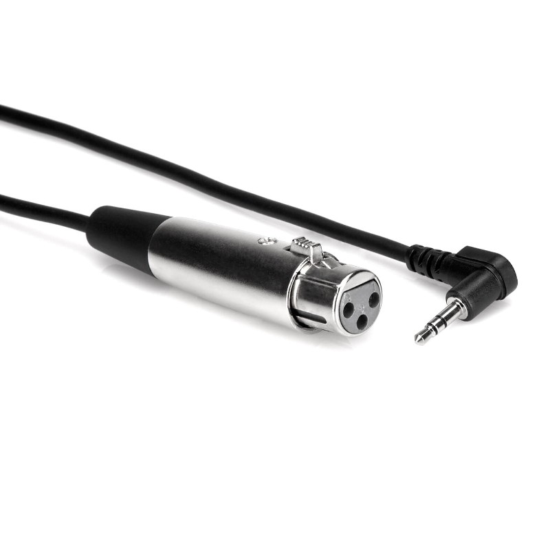 Hosa Camcorder Mikrofonkabel, XLR3F auf rechtwinkliges 3,5 mm TRS, 60cm