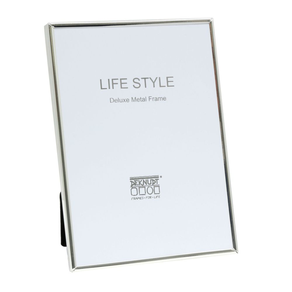 Deknudt Schmaler Metallrahmen in glänzendem Silber S58MS1