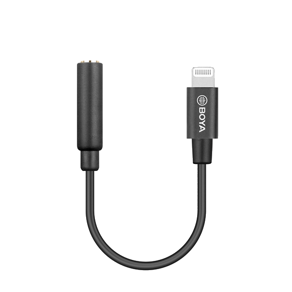 Boya BY-K3 3,5 mm weibliches Blitzadapterkabel TRRS zu männlich