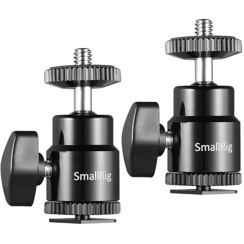 SmallRig 1/4 "Kamera Blitzschuhhalterung mit zusätzlicher 1/4" Schraube (2er Pack) 2059