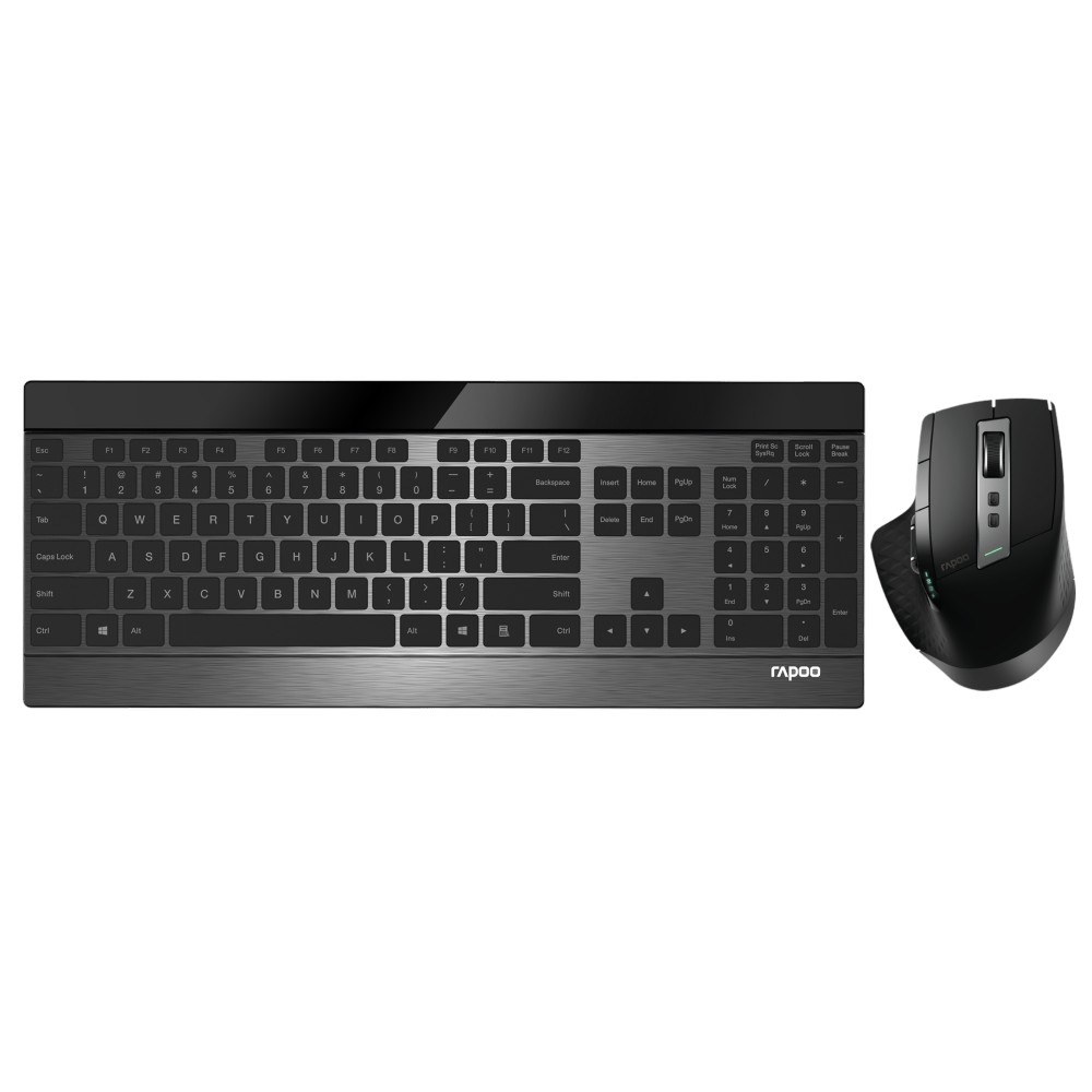 Rapoo 9900M Multimode Wireless Combo Set Tastatur + Maus - Schwarz