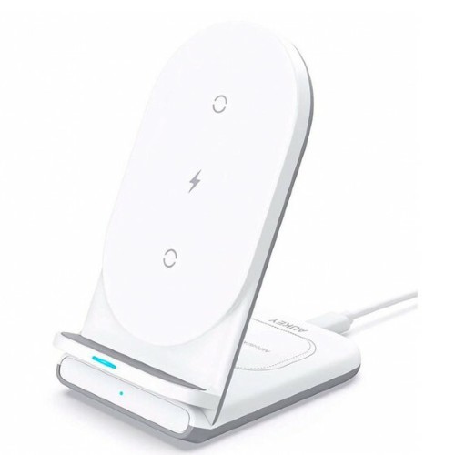 Aukey Aircore 2-in-1 Wireless Ladeständer weiß