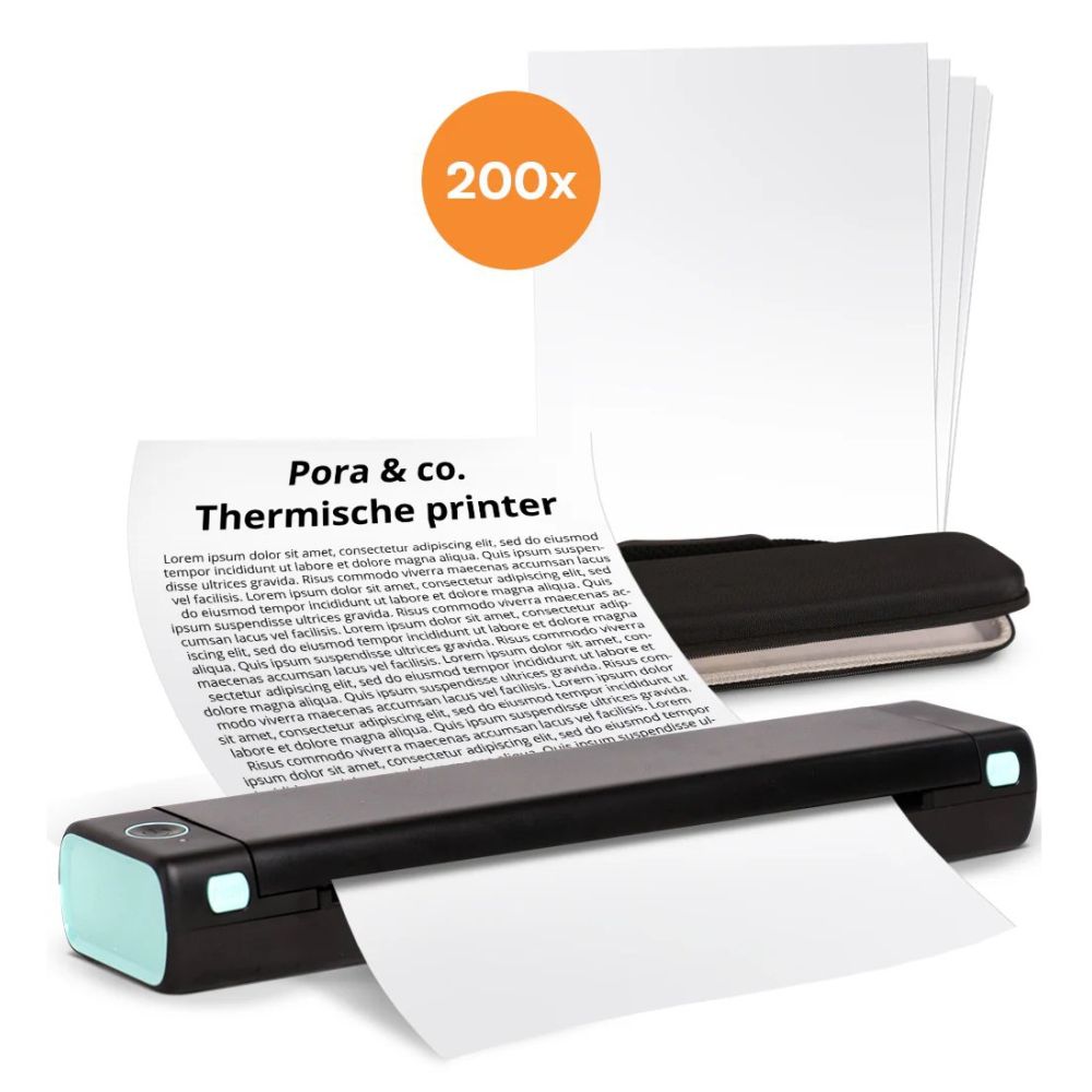 Pora&co Thermodrucker A4, schwarz/grün