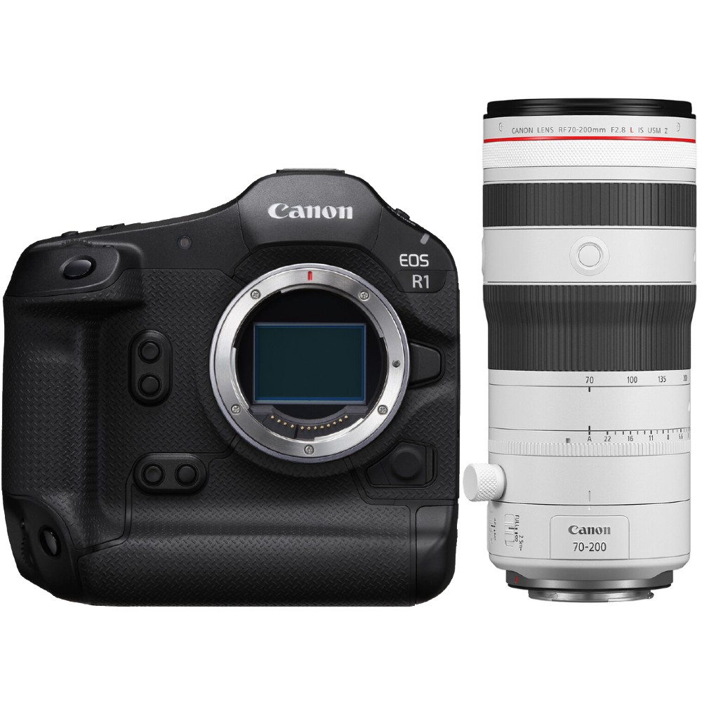 Canon EOS R1 + RF 70-200mm F/2.8L IS USM Z, weiß