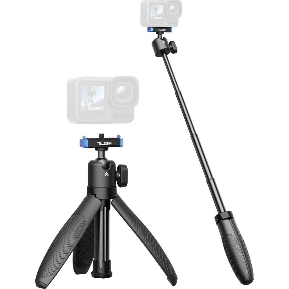 Telesin Selfie-Stick Mini-Stativ 2.0 mit Kugelkopf für GoPro