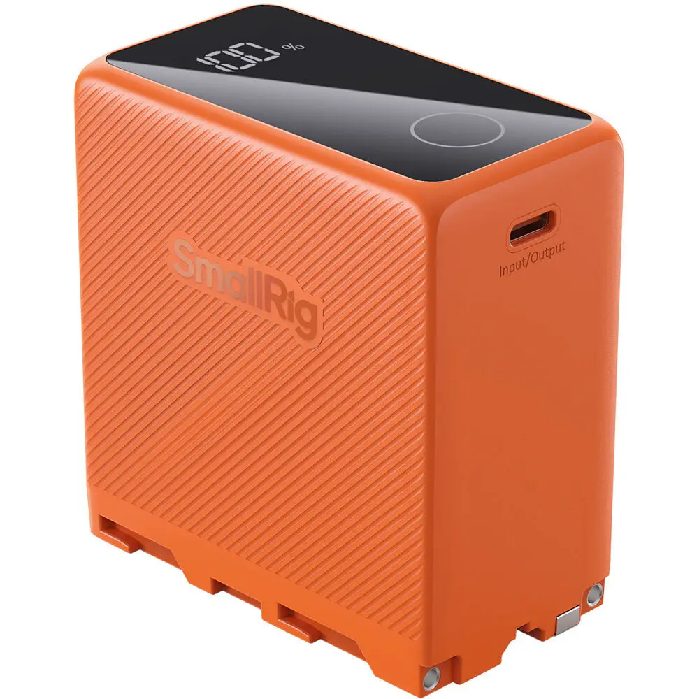 SmallRig 4576 NP-F970 USB-C wiederaufladbarer Kamera-Akku, orange